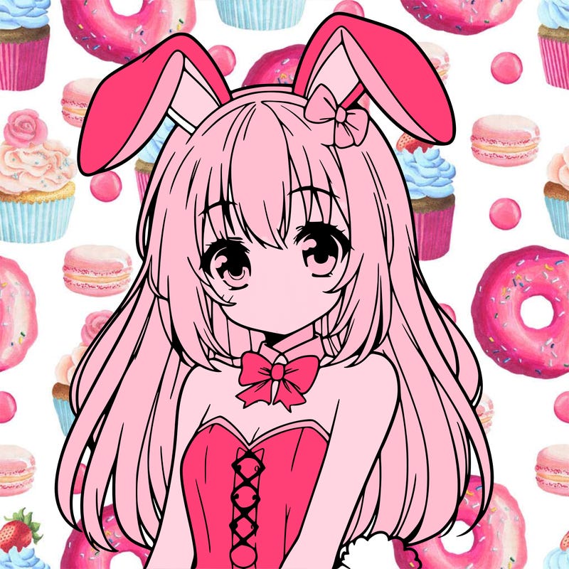 anime girl in bunny costume