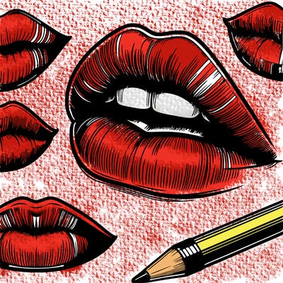 realistic  lips