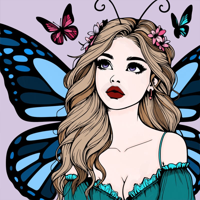 butterfly fairy realistic girl
