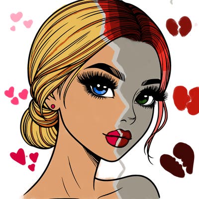 realistic girl with lashes