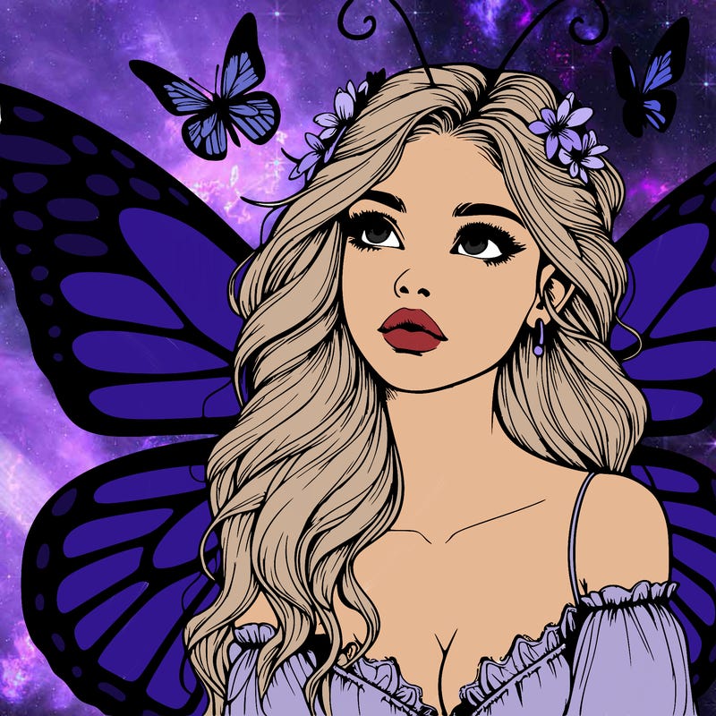 butterfly fairy realistic girl