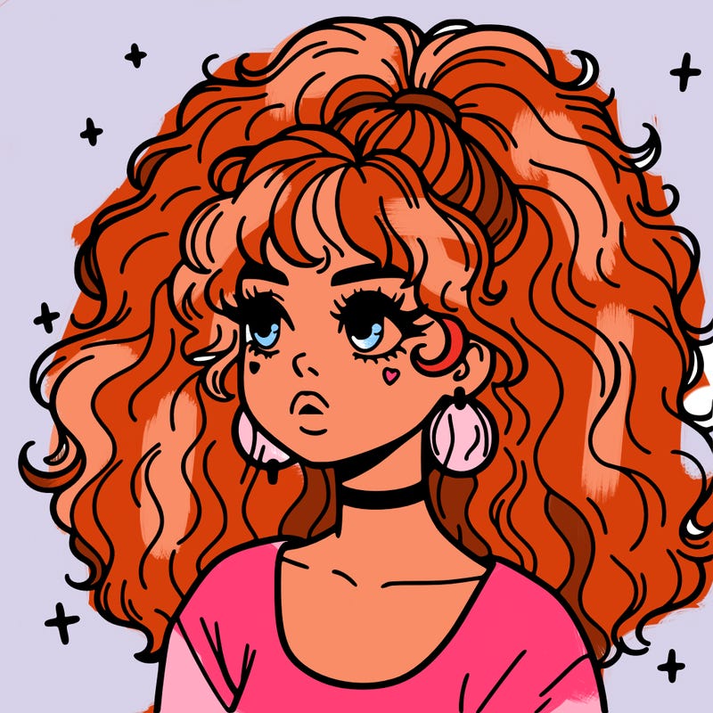 aesthetic girl with big hair