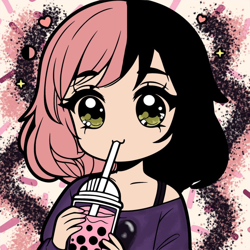 girl drinking boba