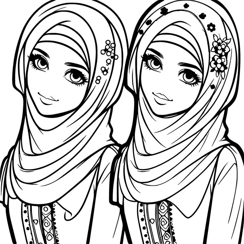 beautiful teenage muslim girl realistic