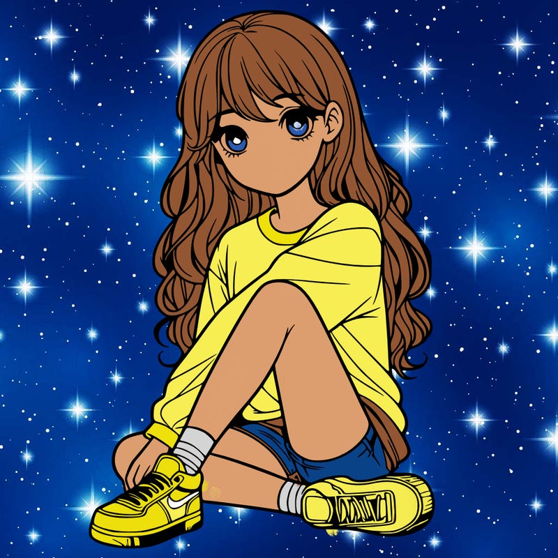 girl sitting realistic