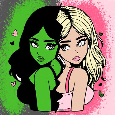 realistic girl split