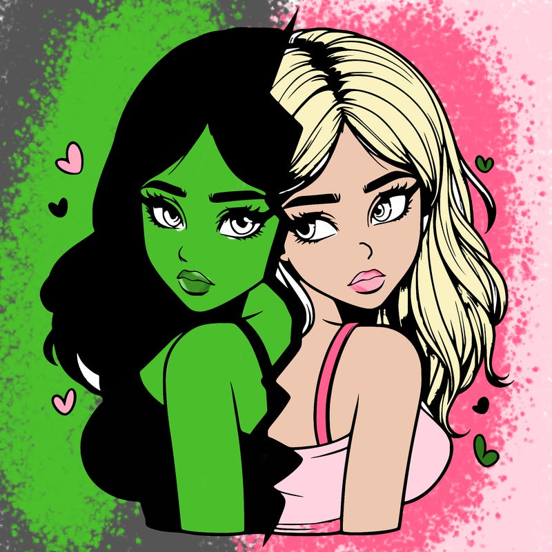 realistic girl split