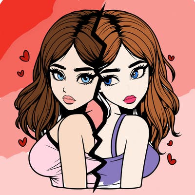 realistic girl split