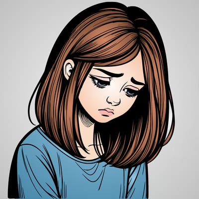 realistic sad girl