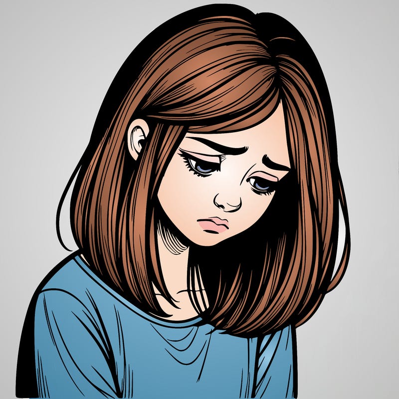 realistic sad girl