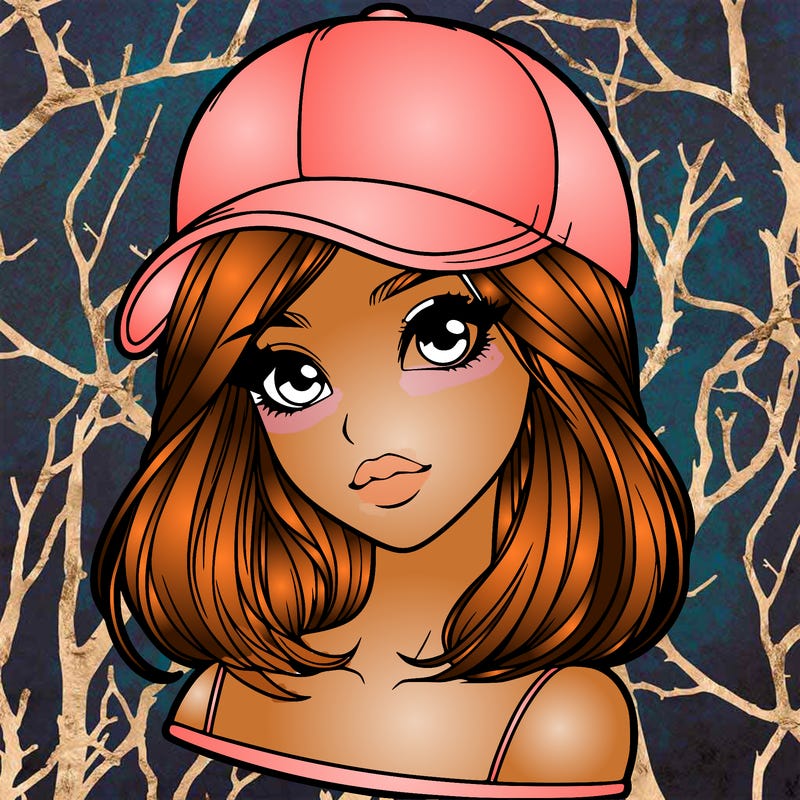 semi realism beautiful girl wearing cap