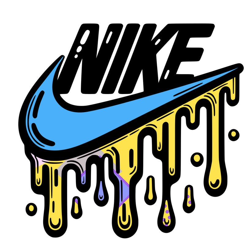 dripping nike logo