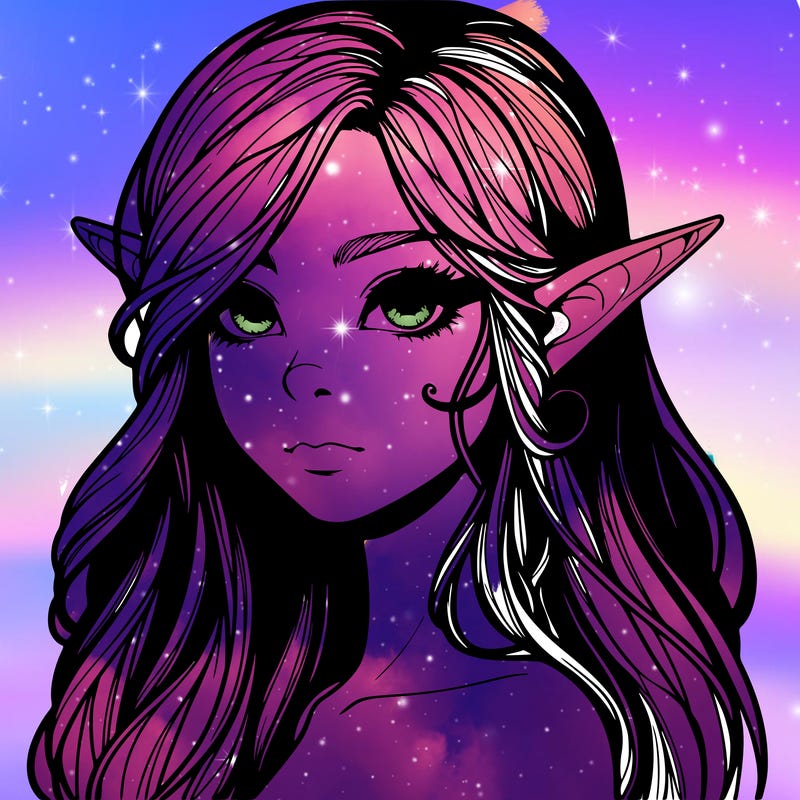 elf girl realistic dark fantasy