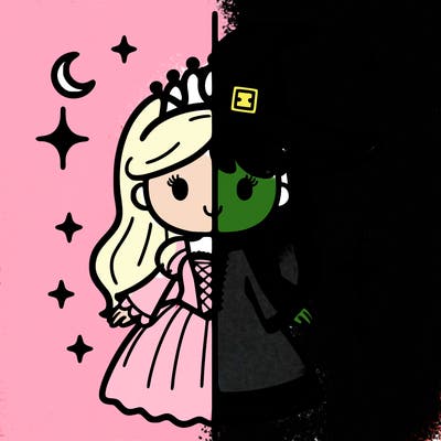 split princess and witch