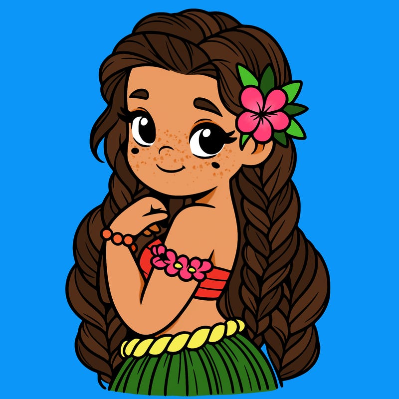 hawaiian girl with braids