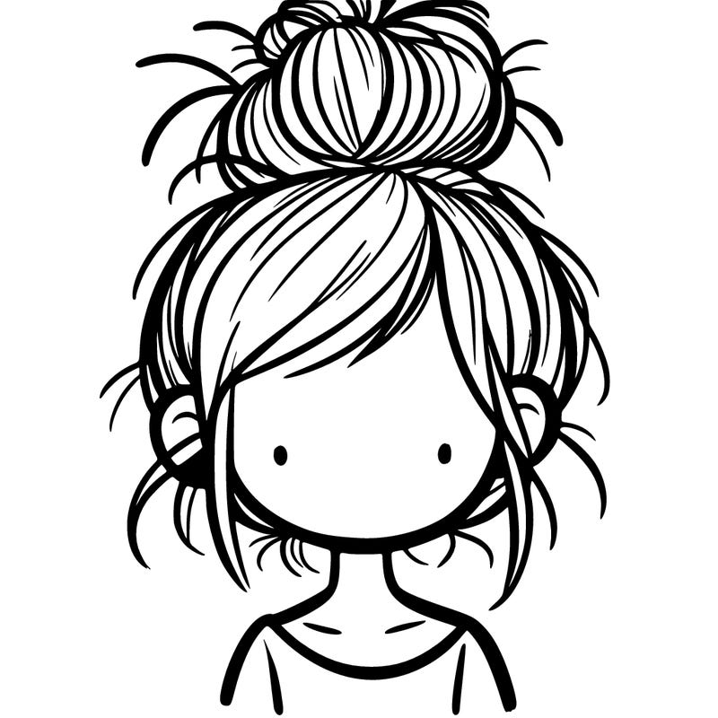 girl with messy bun