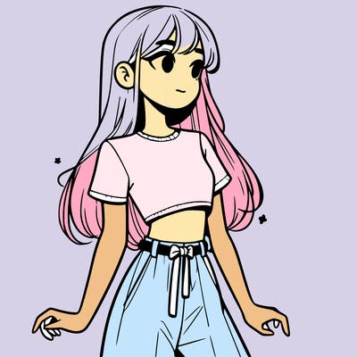 girl in a cute crop top