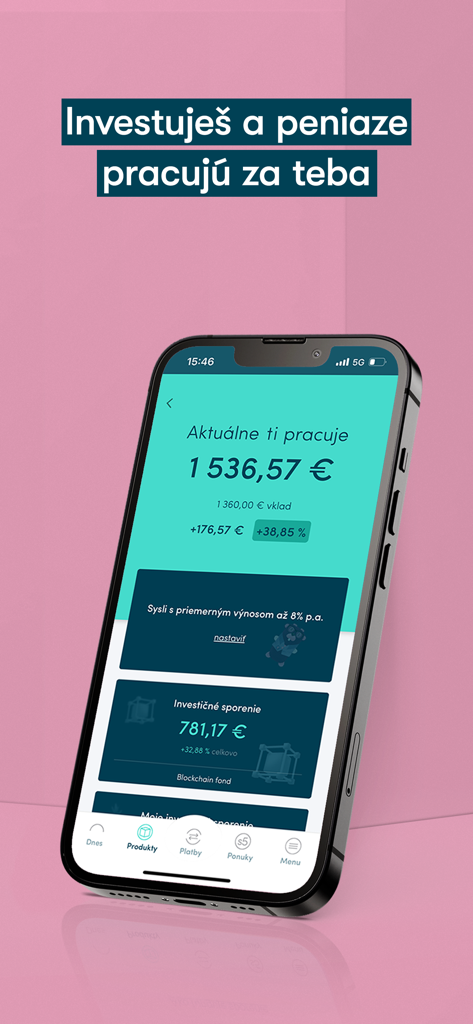 365.bank - Mobile phone showing the 365 bank app investment interface with account balance and savings features