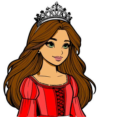 a realistic medieval princess with a tiara