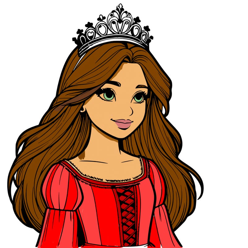 a realistic medieval princess with a tiara