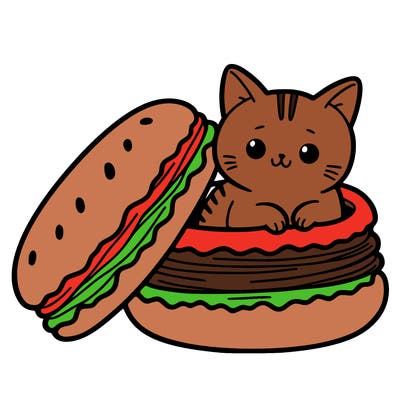 cat in a macaron