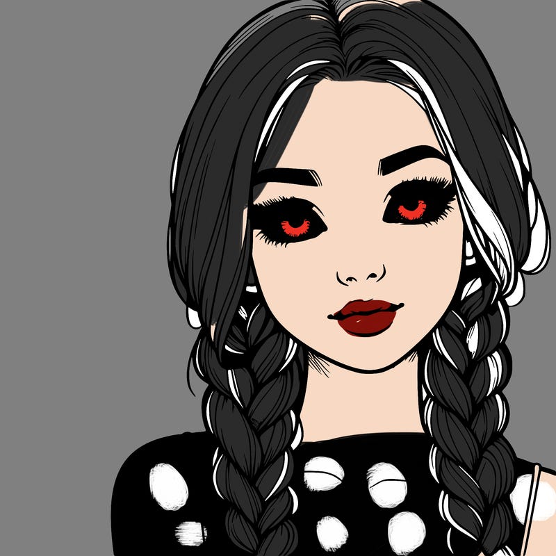 realistic girl with braids