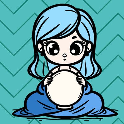 girl with a glowing orb