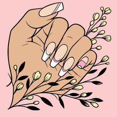 nails with french tip