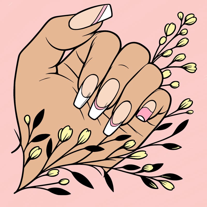 nails with french tip