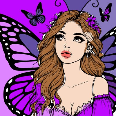butterfly fairy realistic girl