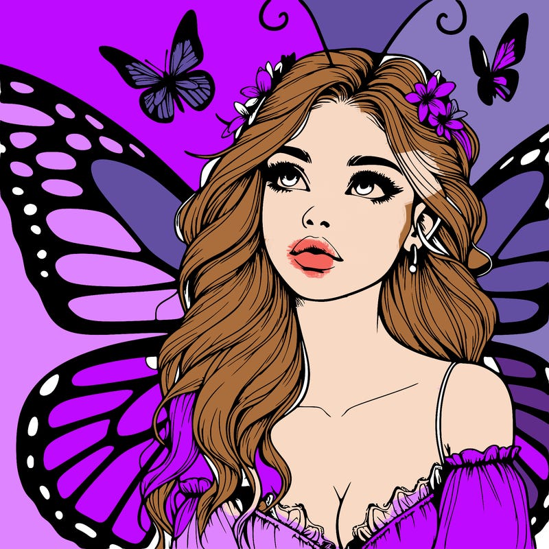 butterfly fairy realistic girl
