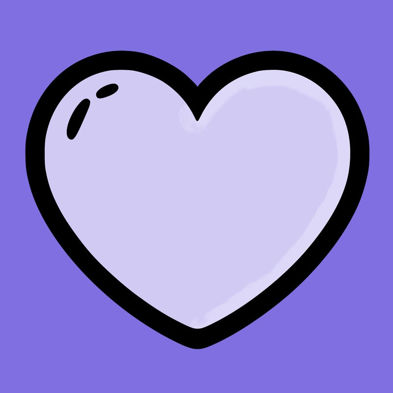 a blank heart