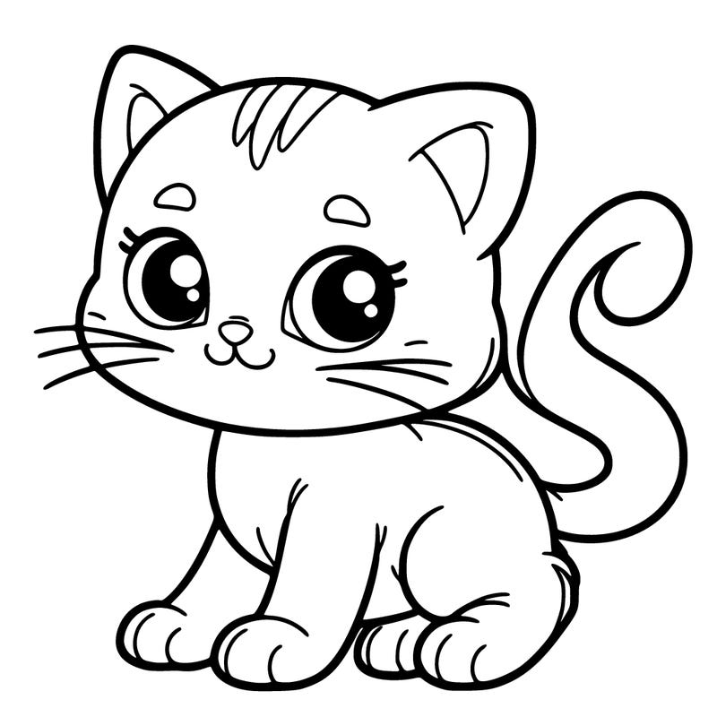 cat that is easy to color