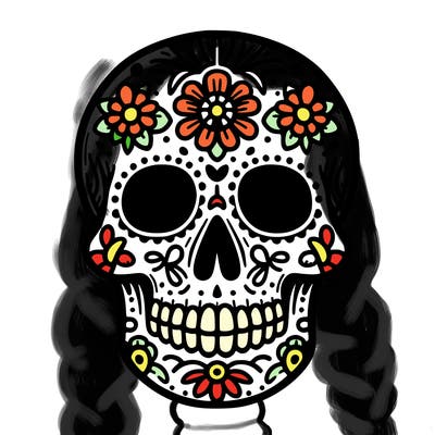 a skull for day of the dead