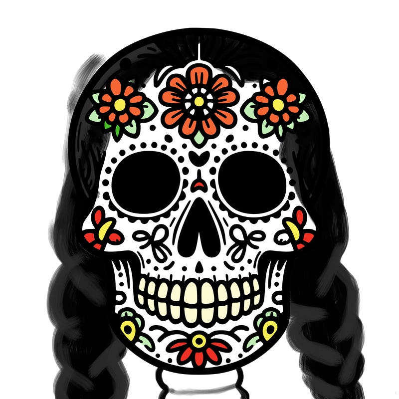 a skull for day of the dead