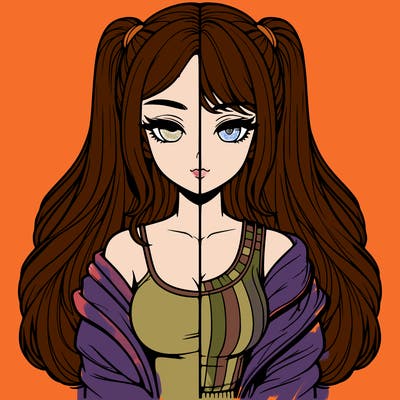 realistic girl split