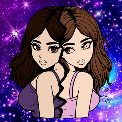 realistic girl split