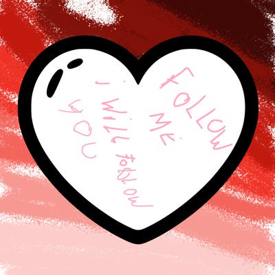 a blank heart
