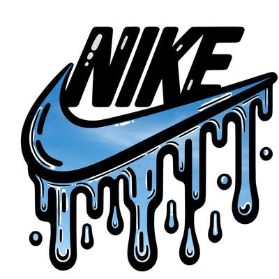 dripping nike logo
