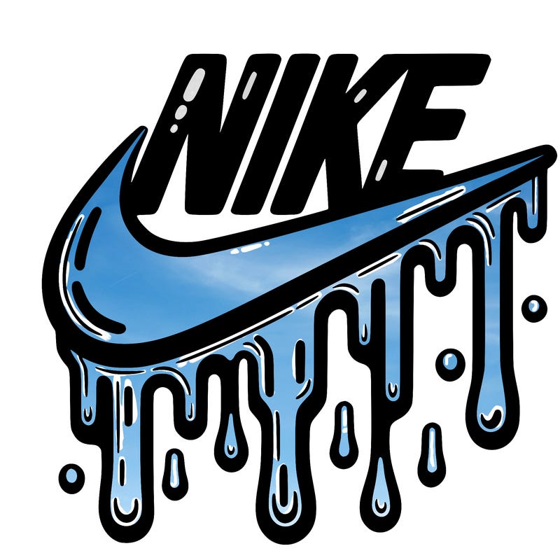 dripping nike logo