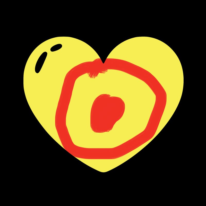 a blank heart