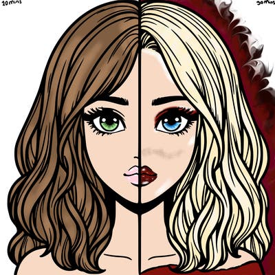 realistic girl split