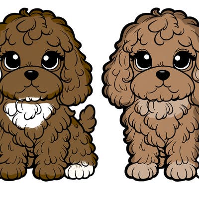 cute realistic cavapoo