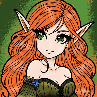 a beautiful elf girl in a fantasy style
