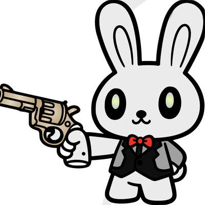 bunny with a revolver