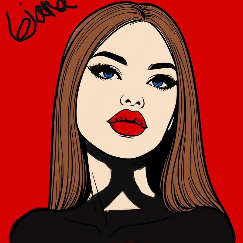 realistic woman with full lips