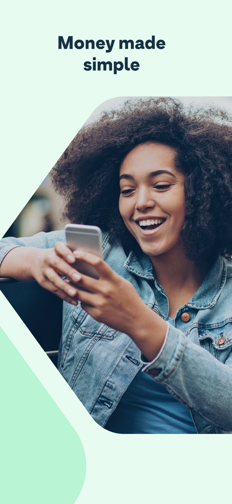 Lynk - Digital Payments - A smiling young woman using her smartphone with the text Money made simple above her.