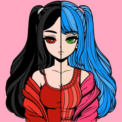 realistic girl split