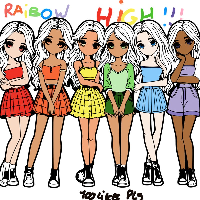 a group of girls realistic