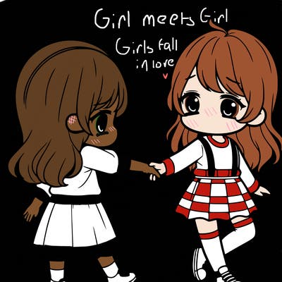 a girl holding a other girl s hand